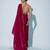 Pink sequinned organza saree