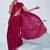 Pink sequinned organza saree