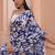 Blue floral printed celebrity saree