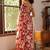 red floral printed saree