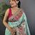 Blue ethnic motifs zari silk blend paithani saree