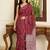 maroon bandhani mirror work bandhani saree