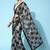black ready to wear floral satin block print saree