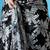 black ready to wear floral satin block print saree