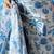 Off white ready to wear floral satin block print saree