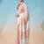 Off white ready to wear polka dot satin block print saree