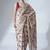 Off white ready to wear floral satin block print saree