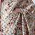 Off white ready to wear floral satin block print saree