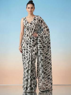 off_white ready to wear ethnic motifs satin block print saree 1