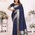 navy_blue women zari banarasi saree