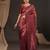 Maroon woven design zari silk blend kanjeevaram saree