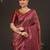 Maroon woven design zari silk blend kanjeevaram saree