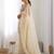 Off white women embellished embroidered beads and stones organza celebrity saree