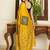 yellow bandhani embroidered bandhani saree
