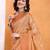 Peach woven design banarasi saree