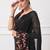 black black embellished sequinned pure georgette party saree