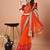Red bandhani embroidered poly georgette bandhani saree