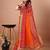 Red bandhani embroidered poly georgette bandhani saree