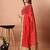red women embroidered bandhani saree