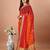 orange bandhani embroidered bandhani saree