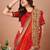 orange bandhani embroidered bandhani saree