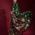 green floral printed saree