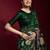 green floral printed saree