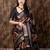 black floral zari saree