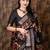 black floral zari saree