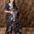 navy_blue floral zari designer saree