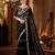 Black women embellished sequinned net saree