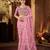 pink embellished sequinned saree