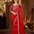Red embellished embroidered sequinned net saree