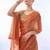Gold organza saree