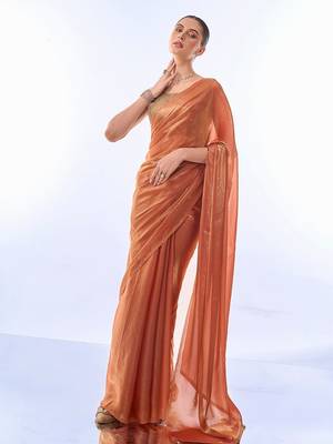 Gold organza saree 2