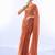 Gold organza saree