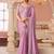Lavender embellished sequinned pure chiffon saree