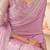Lavender embellished sequinned pure chiffon saree