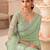 sea_green sequinned pure chiffon saree