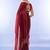 maroon embellished beads and stones pure chiffon saree
