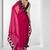 Pink embroidered pure chiffon saree