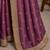 Purple floral embroidered pure chiffon tussar saree