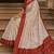 Cream paisley zari satin designer banarasi saree