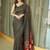 black ethnic motifs mirror work saree