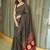 black ethnic motifs mirror work saree