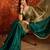 Green women embroidered tissue designer saree