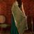 Green women embroidered tissue designer saree