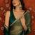 Green women embroidered tissue designer saree