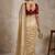 beige floral embroidered pure chiffon tussar saree