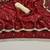 Maroon floral mirror work pure chiffon tussar saree